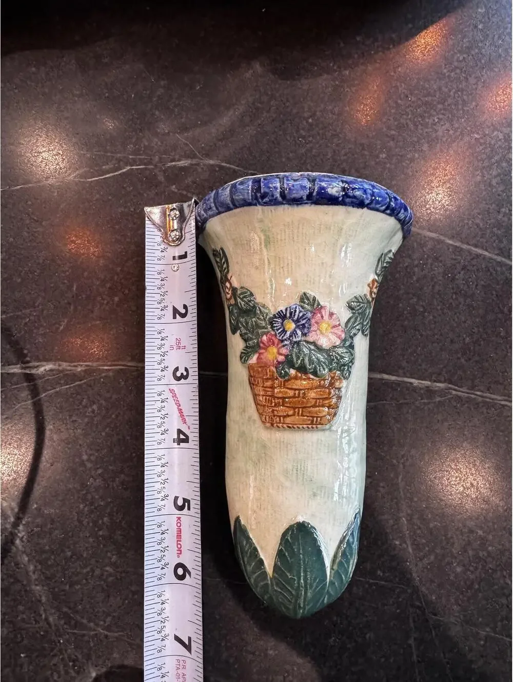 Maruhon Ware Japan Wall Pocket Planter, Vintage